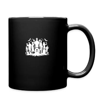 Gruselige Zombie Halloween Friedhof Party - Tasse einfarbig - Schwarz - Rechts