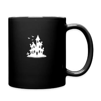 Abandoned Spooky Halloween Bat House - Full Colour Mug - black - Right