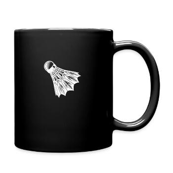 Fast Badminton Shuttlecock Tattoo Style - Full Colour Mug - black - Right