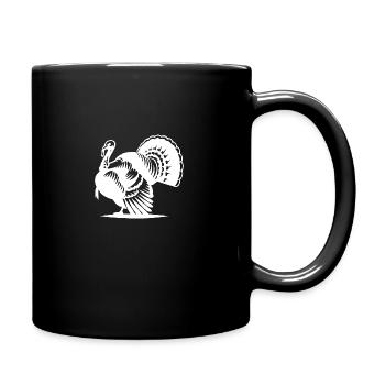 Style de dinde classique avec un grand plumage - Mug uni - noir - Droite