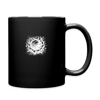 Basketball hits the wall - Full Colour Mug - black - Right
