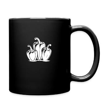 Classic Peppers Three Peppers - Full Colour Mug - black - Right