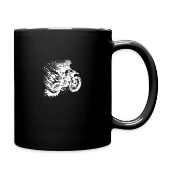 Adventure Sports Motocross Hobby Style Drawing - Full Colour Mug - black - Right