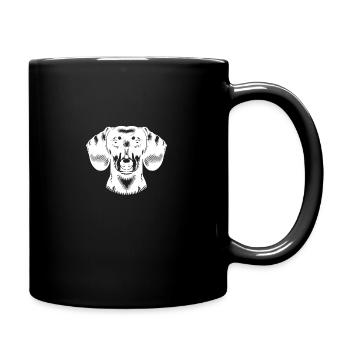 Dog Portrait Dachshund Cute Dog Motif - Full Colour Mug - black - Right