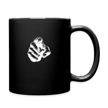 Classic Hand Position Precise Index Finger Gesture - Full Colour Mug - black - Right