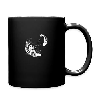 Sport Kite Surfer Water Splash and Kite - Full Colour Mug - black - Right