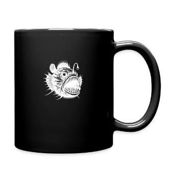 Poisson-grenouille mystique, chasseur effrayant des grands fonds marins - Mug uni - noir - Droite