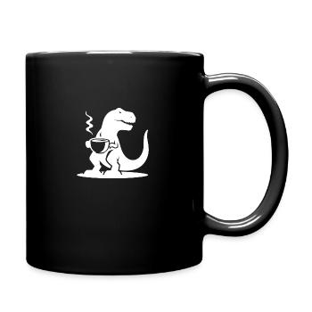 Nasty Caffeine Dinosaur T-Rex avec tasse à café - Mug uni - noir - Droite