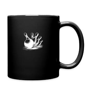 Quilles en vue Bowling Duel Lancer de précision - Mug uni - noir - Droite