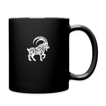 Wilder Steinbock Tattoo - Tasse einfarbig - Schwarz - Rechts