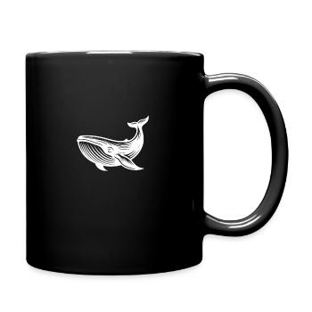 Meerestier Vintage Wal No Plastic in living space - Tasse einfarbig - Schwarz - Rechts