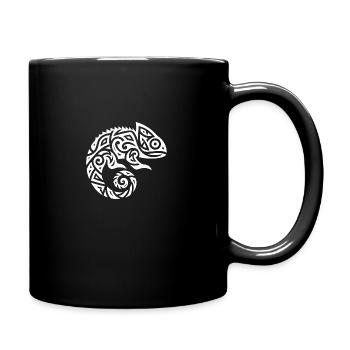 Cute Chameleon Tattoo Disguise - Full Colour Mug - black - Right