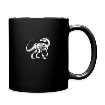 L’évolution en lignes, os fossiles de dinosaures - Mug uni - noir - Droite