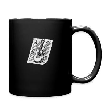 Acoustic Guitar - Full Colour Mug - black - Right