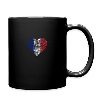 France Heart i love france Frankreich - Tasse einfarbig - Schwarz - Rechts