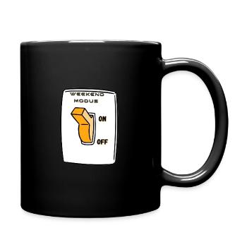 Weekend motivation on - Full Colour Mug - black - Right