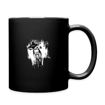 Motocross Design Enduro / Geschenkidee - Tasse einfarbig - Schwarz - Rechts