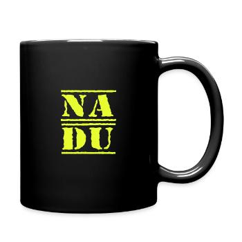 na du gelb - Tasse einfarbig - Schwarz - Rechts
