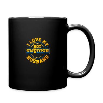 Schweden Ehemann Schwedisch - Tasse einfarbig - Schwarz - Rechts