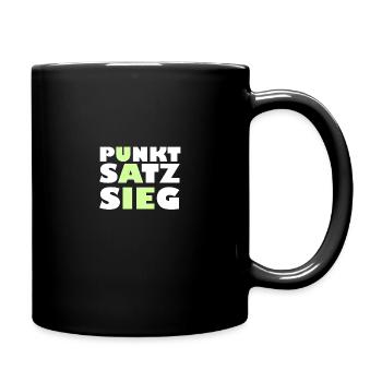 punkt satz sieg weiss - Tasse einfarbig - Schwarz - Rechts
