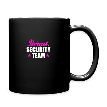 Hen Party Bachelor Party Bride Security Team - Full Colour Mug - black - Right