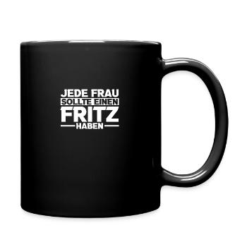 Fritz - Tasse einfarbig - Schwarz - Rechts