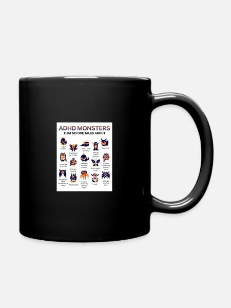 ADHD Monsters You Don’t Hear About - Full Colour Mug - black