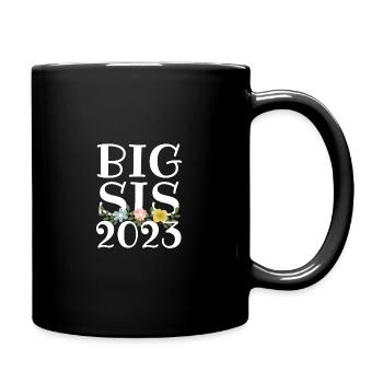 Big Sister 2023 Big Sis 23 - Full Colour Mug - black - Right