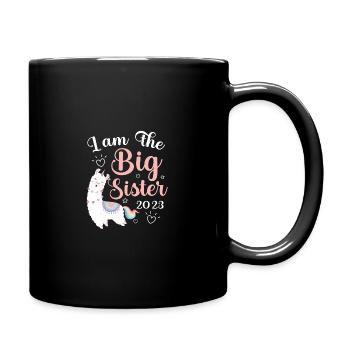 Ich Bin Große Schwester 2023 Big Sis 23 - Tasse einfarbig - Schwarz - Rechts
