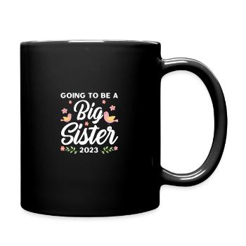 Become Big Sister 2023 Big Sis 23 - Full Colour Mug - black - Right