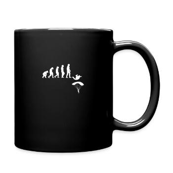 Fallschirm Fallschirmspringer Parachuter Vintage - Tasse einfarbig - Schwarz - Rechts