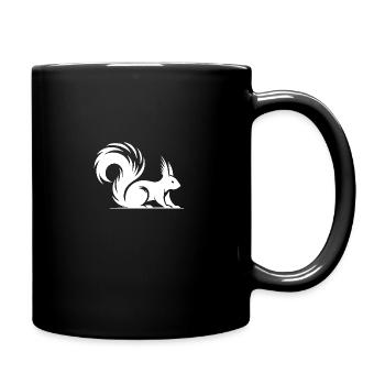 Squirrel Tattoo Style Drawing - Full Colour Mug - black - Right