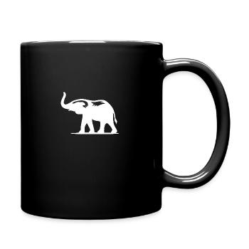 Enfants éléphant bébé portrait - Mug uni - noir - Droite