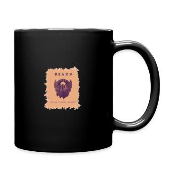 Hipster Beard pop art v20 - Full Colour Mug - black - Right