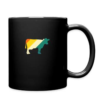 Cow Highland Cattle Cows - Full Colour Mug - black - Right