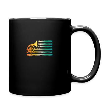 Hornist Waldhorn - Tasse einfarbig - Schwarz - Rechts