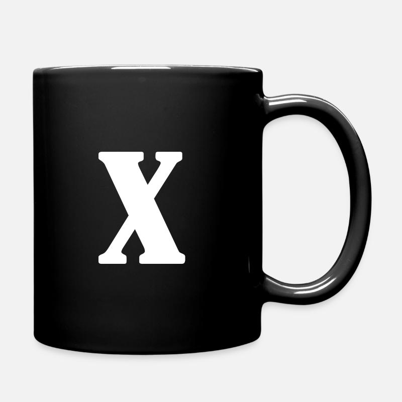 X - Mug uni - noir
