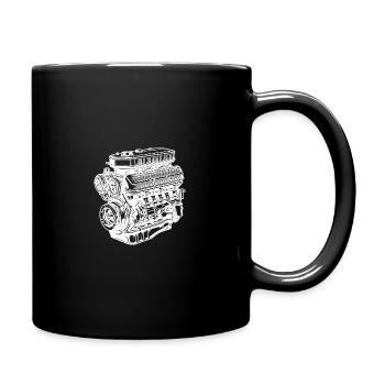 Moteur de voiture Moteur à combustion interne V6 - Mug uni - noir - Droite