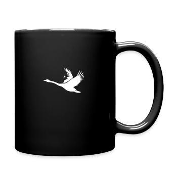 Cygne chanteur aux ailes fortes - Mug uni - noir - Droite