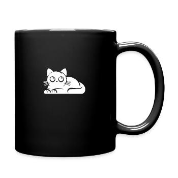Innocent Cat Humor Cats Drawing - Full Colour Mug - black - Right
