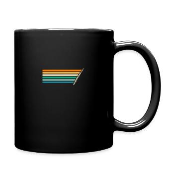 Flute player - Full Colour Mug - black - Right