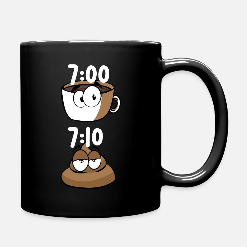 KAFFEE KACKEN KACKE FRÜHSTÜCK - Tasse einfarbig - Schwarz