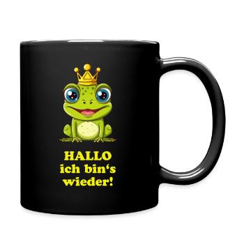 Der Froschkönig - hell - Tasse einfarbig - Schwarz - Rechts