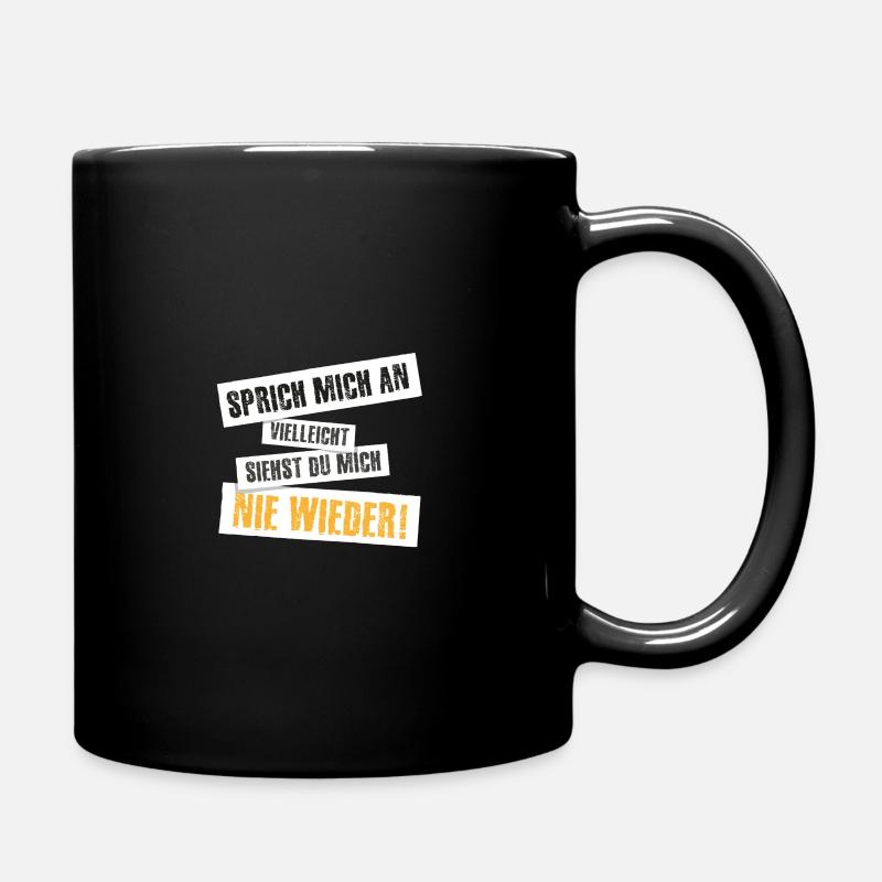Ich bin single: Sprich mich an - Tasse einfarbig - Schwarz