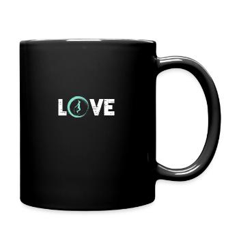 Sporty Hobby Leidenschaft Seilspringen - Tasse einfarbig - Schwarz - Rechts