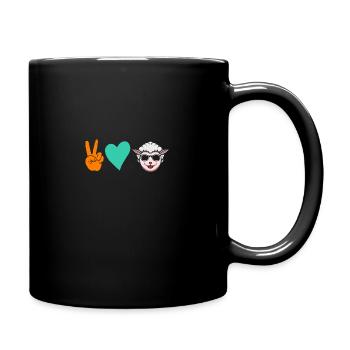 Schäfer Schaf - Tasse einfarbig - Schwarz - Rechts