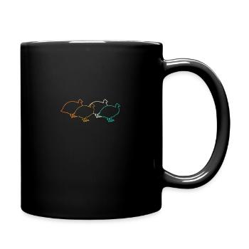 Poules Coq Pintade - Mug uni - noir - Droite