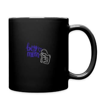Boy Mum - Tasse einfarbig - Schwarz - Rechts