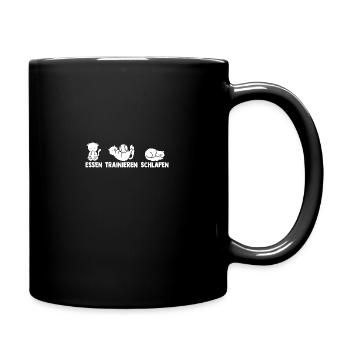 Baseballspieler Baseball - Tasse einfarbig - Schwarz - Rechts