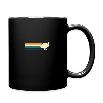 Hühner Hahn Perlhuhn - Tasse einfarbig - Schwarz - Rechts